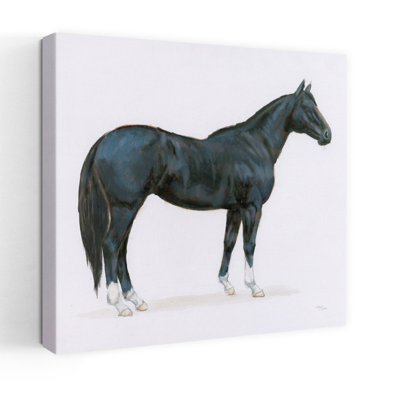 Black Horse Traditional Art, 32" H x 32" W