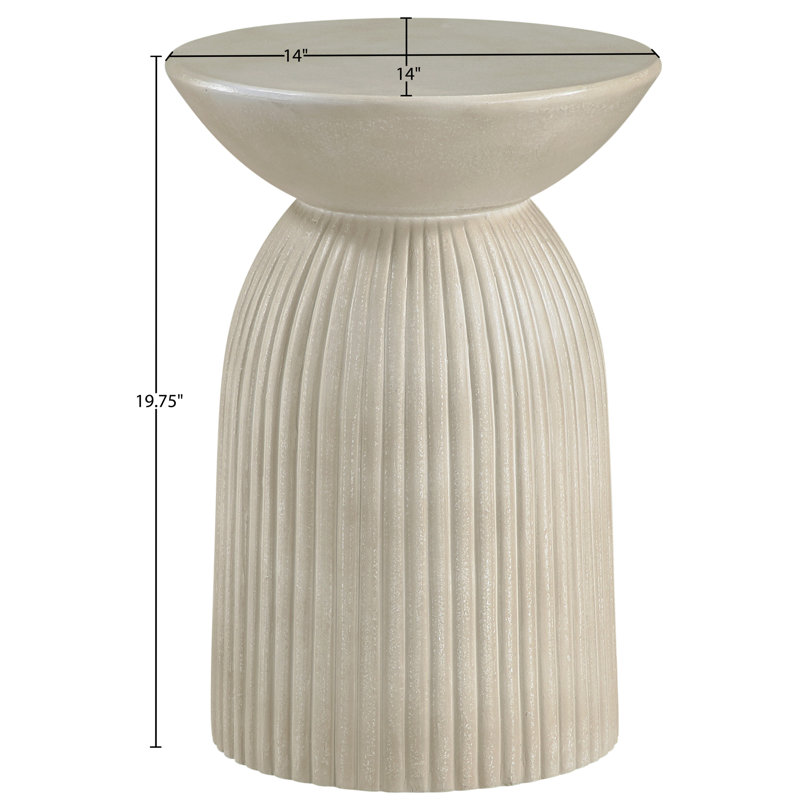 Table de bout en béton Opani, Beige