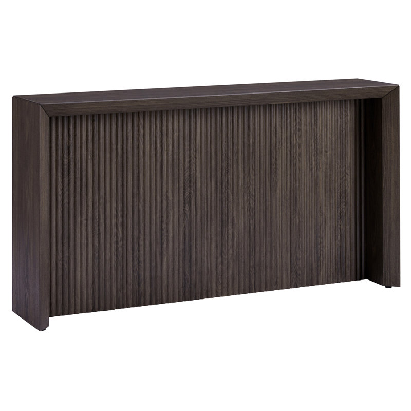 Adelma 56" Wide Rectangular Fluted Console Table, Alder Brown