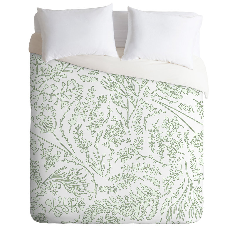  Housse de couette simple Herbs and Ferns, Housse de couette simple + 1 taie décorative stan, polyester