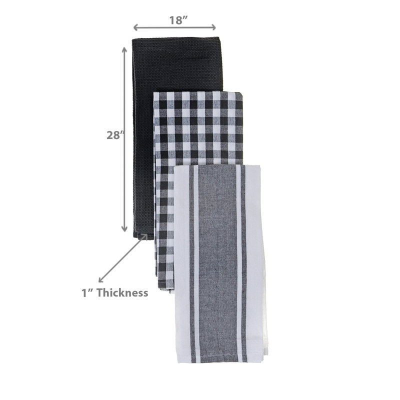 Serviettes de cuisine en coton, Gris
