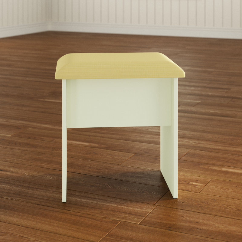 Fully Assembled Bineau Dressing Table Stool, Cream