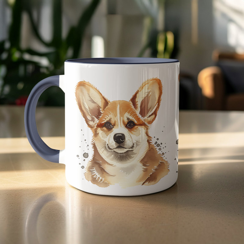 Ceramic Coffee Mug, 2, Navy