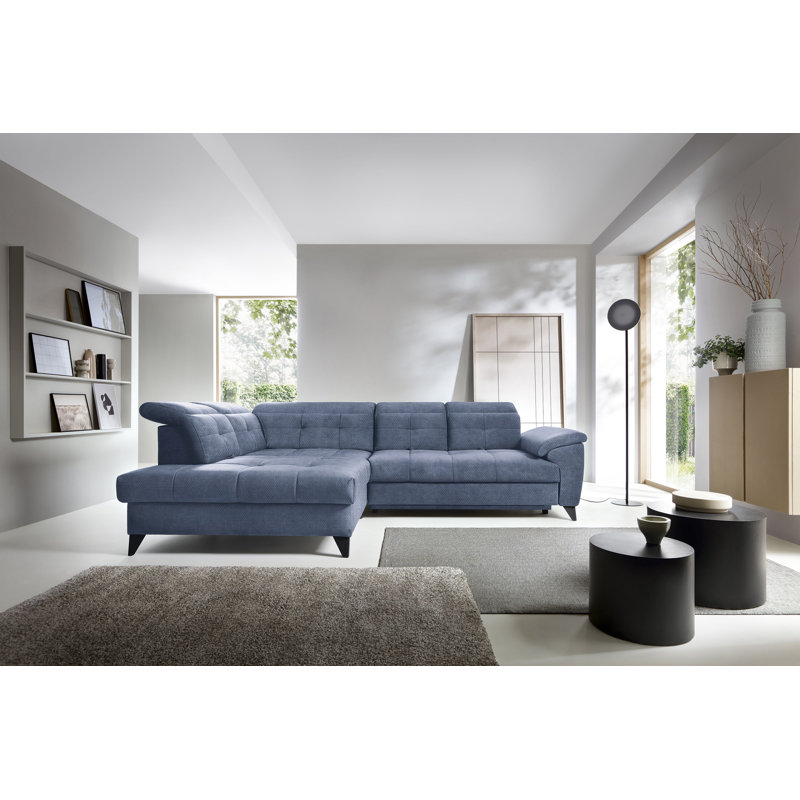 Mukhran 5 Seater Sofa Bed, Left Hand Facing, Blue