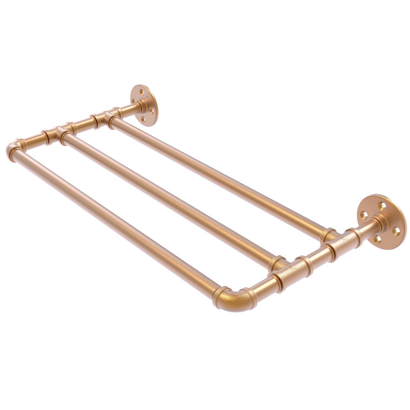 Bayer Wall Mounted Towel Shelf, Brushed Bronze, 3" H x 30" W x 10.8" D