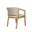 2 chaises d'extérieur en bois avec assise et dossier moelleux antidérapants
