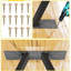 Set of 2 X-Shape Steel Table Legs | Heavy Duty H-Style Base for Dining, Kitchen Island & Coffee Tables, Sturdy Support
