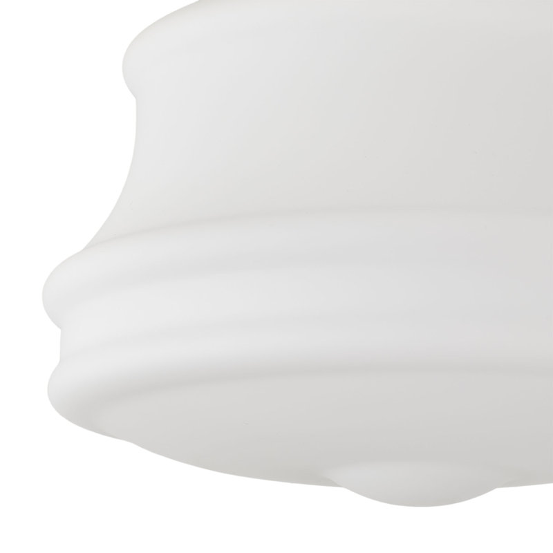 1-lamp White Gold Adjustable Glass Flush Mount Light