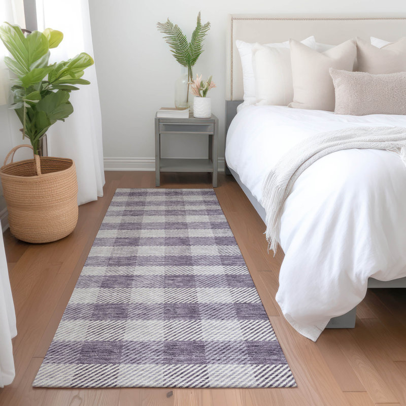 Premium Machine Washable Prisco Lavender Rug, Runner 2'3" x 7'6"