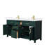 Beckett 66" Freestanding Double Bathroom Vanity with Quartz Top-965466518-965466538-965466539