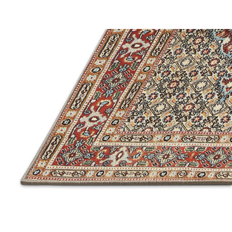 Tapis traditionnel gris / brun Grenkie, Rectangle 3 pi x 5 pi