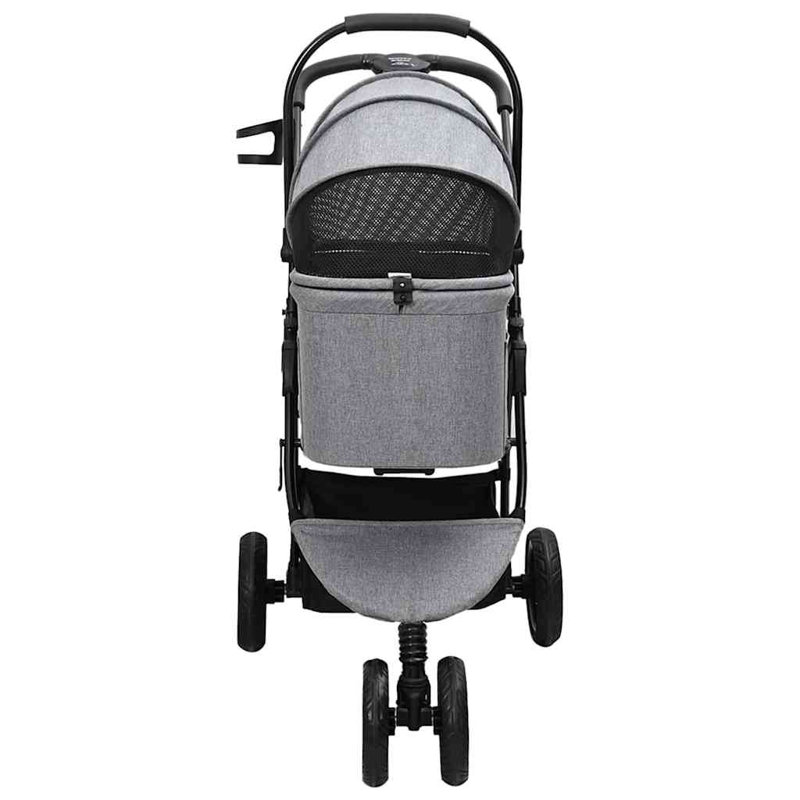 Folding Pet Stroller 78 X 54 X 101 Cm 600D Oxford Fabric, Grey