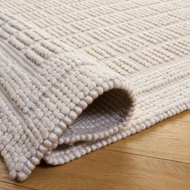 Natura Hand Woven Wool; Cotton; Recycled P.E.T Solid Color Indoor Rug, Rectangle 9' x 12'