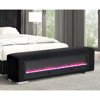 Banc avec foyer électrique Lystra
