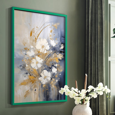 FLORAL Series CECXVI - Impression encadrée de qualité supérieure - Prêt à accrocher - Aucun clou requis