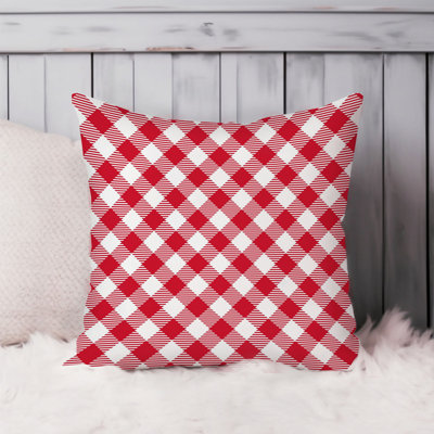 Abstract Red Plaid Pattern IV Modern