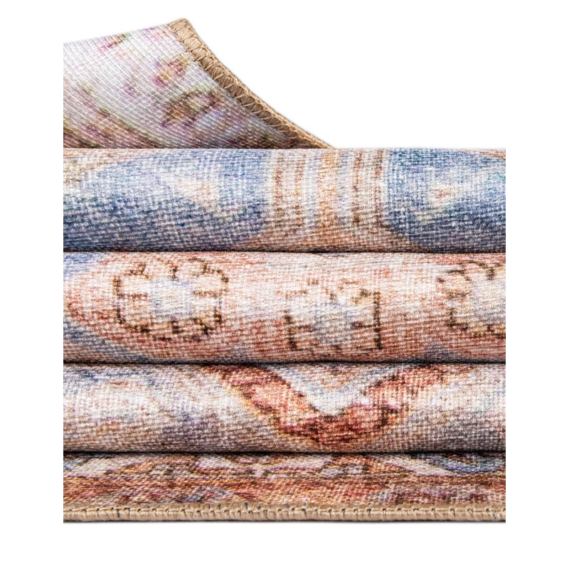 Bernabe Chenille Geometric Indoor Rug, Round 7'7"