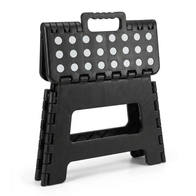 Tabouret pliant en plastique noir avec poignÃ©e pour tout-petits