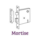 Meadows Interior Mortise Door Knob with Mission Long Plate
