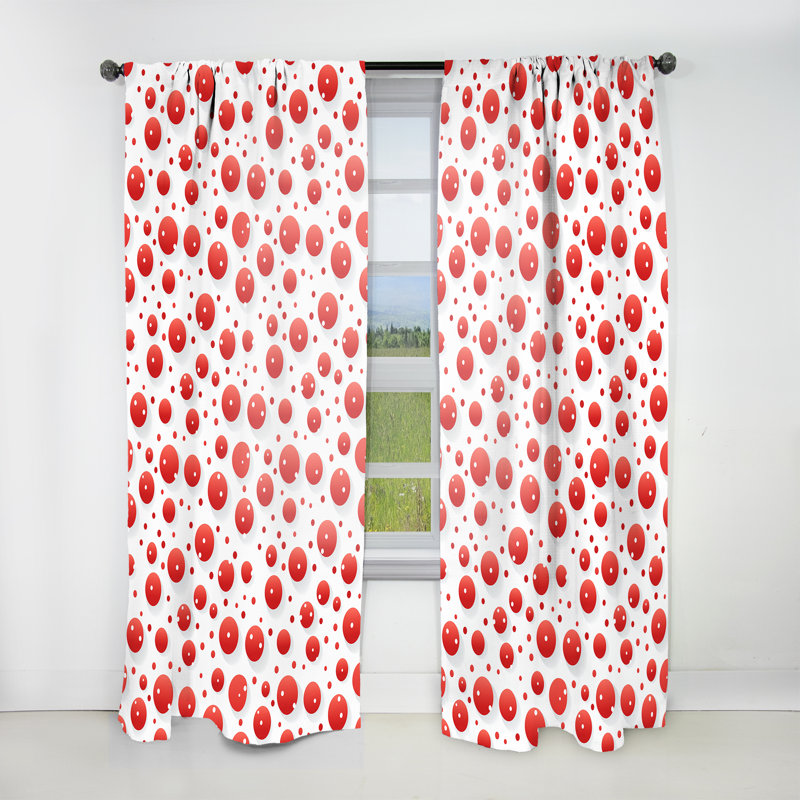 Playful Polka Dots I - Rideau abstrait - Rideau abstrait obscurcissant - 1 panneau, L 52 po x L 95 po