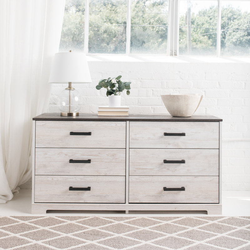 Commode double 6 tiroirs Carnforth, H 26,22 po x l 52,72 po x P 16,34 po