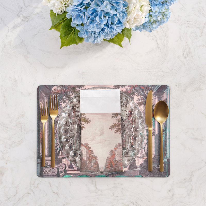 Dimanche A Paris Cotton Blend Square Napkins, Sunset
