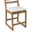 Ensemble de bar de patio en bois massif 5 pièces, table de bar d'extérieur et chaises ergonomiques à lattes pour le bord de la piscine-129382228