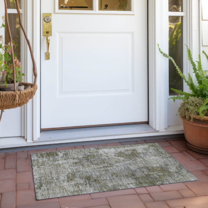 Abstract Indoor / Outdoor Rug, Rectangle 1'8" x 2'6"