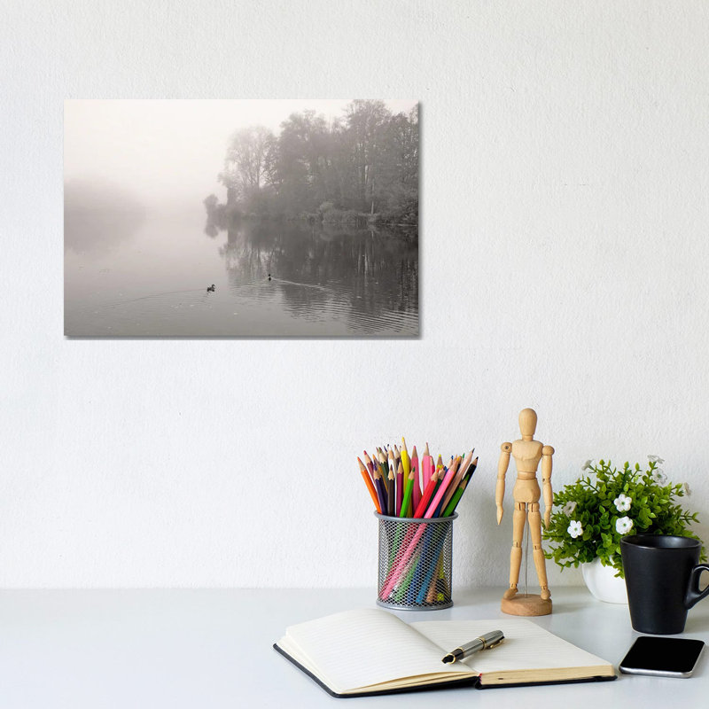 River In Mist, 20.32 cm H x 30.48 cm W