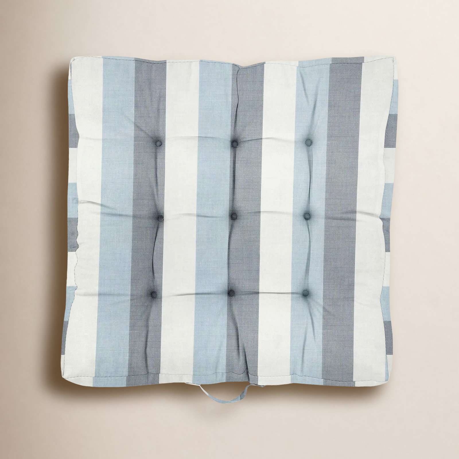 Antoinette Striped Sunbrella® Indoor/Outdoor Floor Pillow, Direction Dew