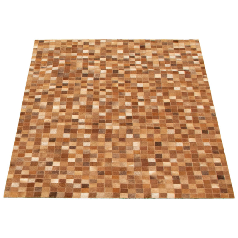 Kumail Cowhide Patchwork Indoor Rug