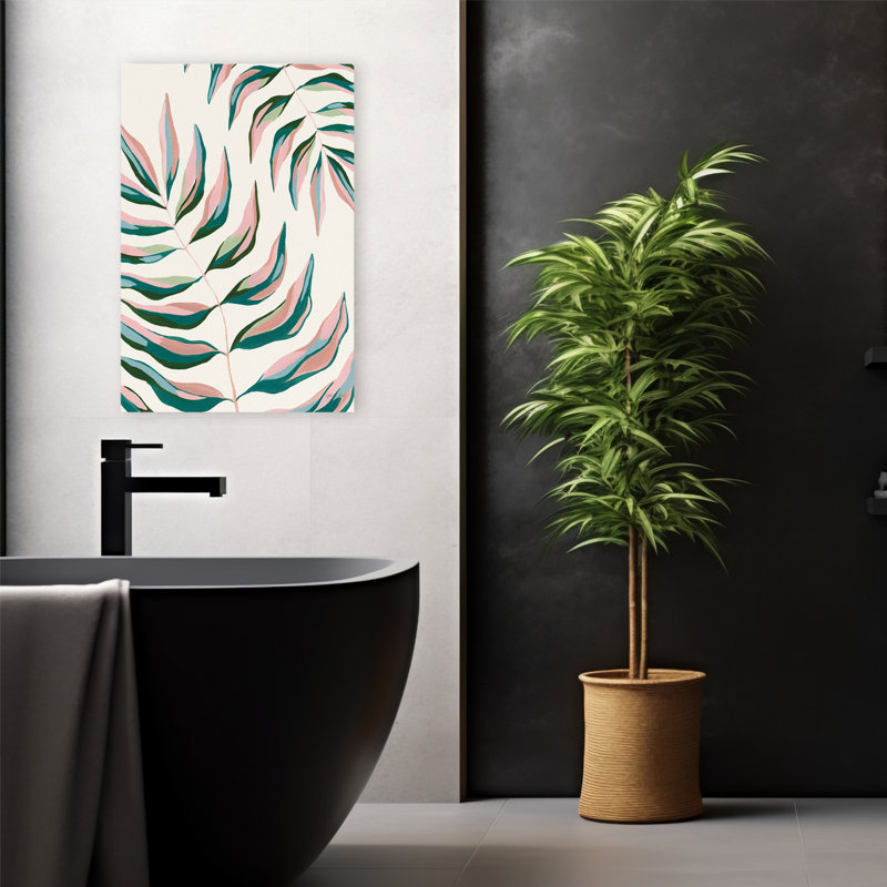 Palmiers tropicaux - feuilles vertes, art palmier, H 24 po x l 16 po