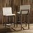 Martisha Upholstered Counter Stool with Solid Wood Frame