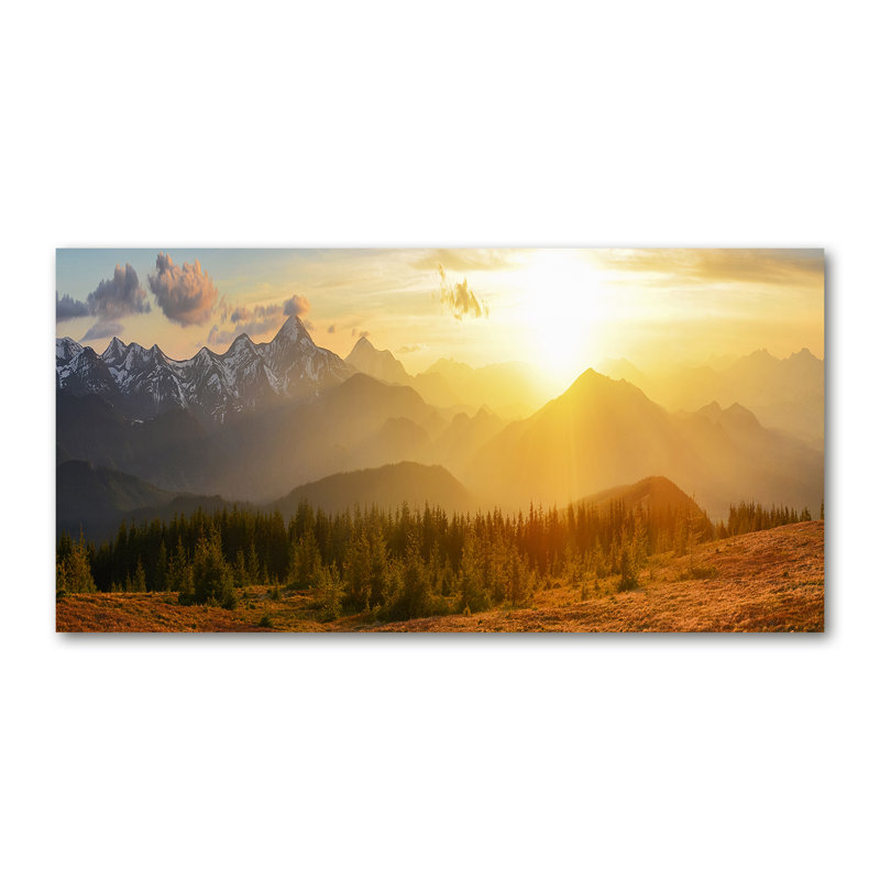 Sunset Mountains - Wrapped Canvas Print