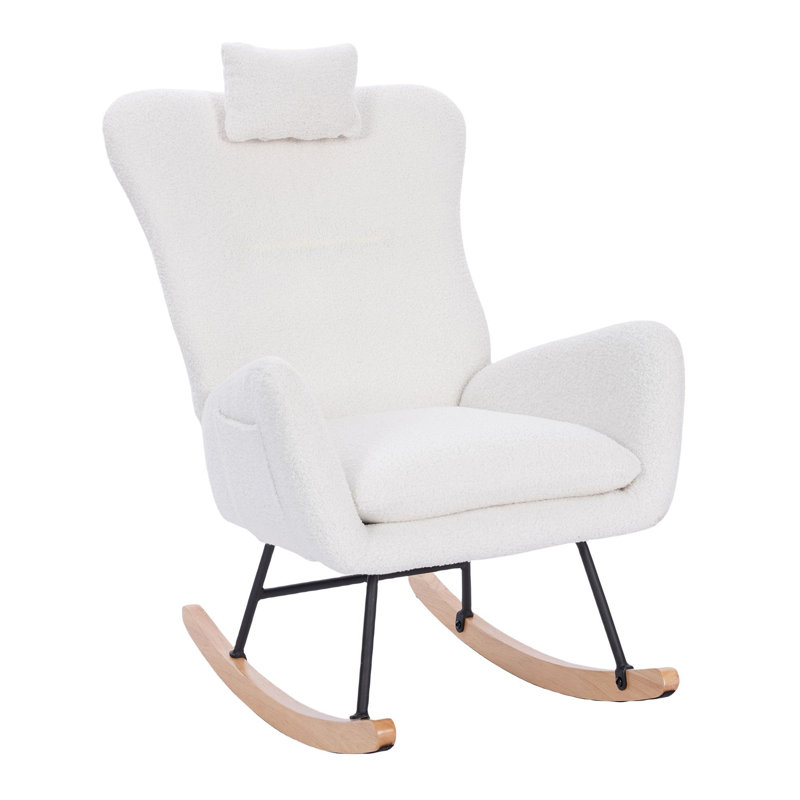Chaise berçante Teddy, Blanc