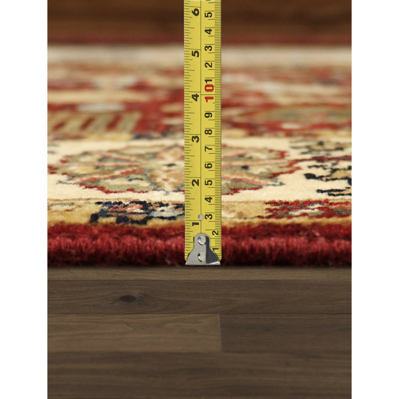 Tapis rouge / ivoire Agra