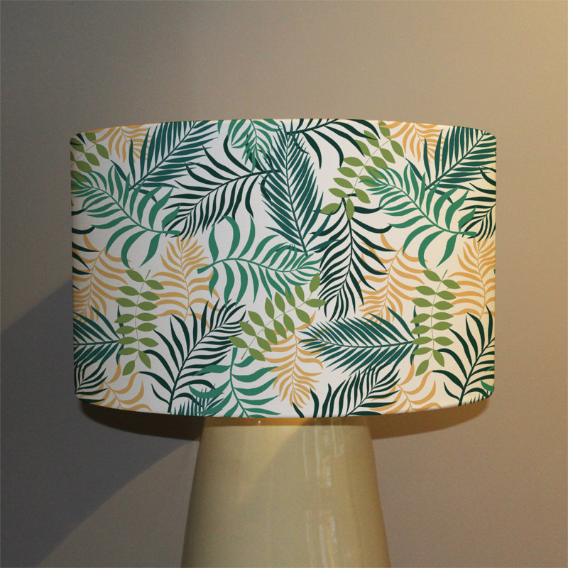 25cm H Canvas Drum Lamp Shade ( Clip On )