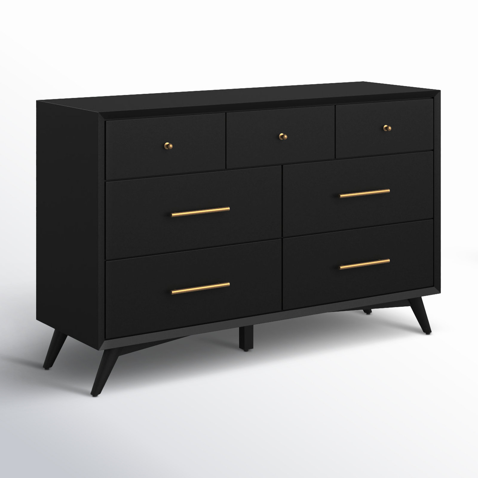 Williams 56" Mahogany Dresser, Black