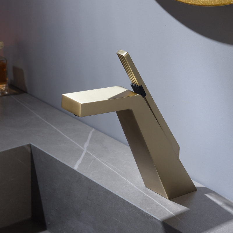 Single-Hole Single-handle Bathroom Faucet, Brushed Gold