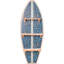 Tablettes murales à motif de planche de surf bleu marine Art Decor Reyn Spooner