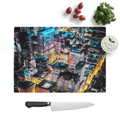 Glass Lights of Chicago City Chopping Board
