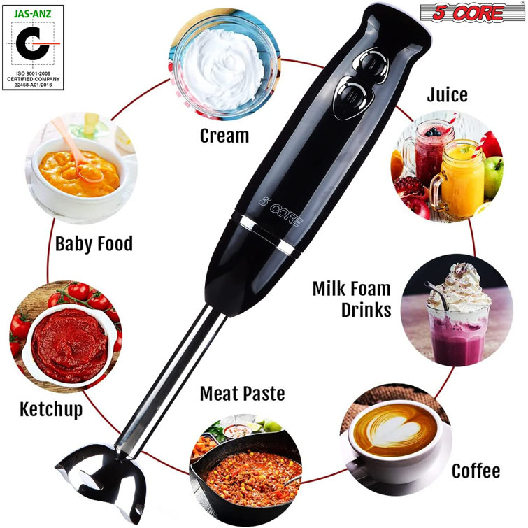GE Immersion Blender | Handheld Blender for Shakes, Smoothies, Baby Food,  Soups & More | 2-Speed Functionality | Easy Clean Kitchen Essentials | 500