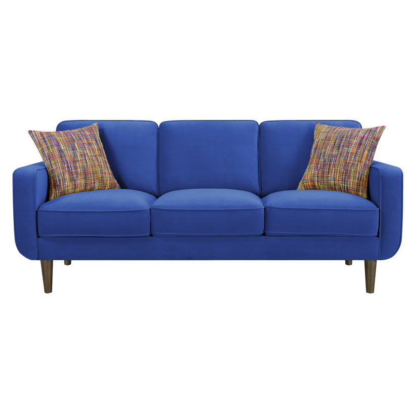 Canapé à accoudoirs carrés 80,5 po Capel, Polyester bleu royal