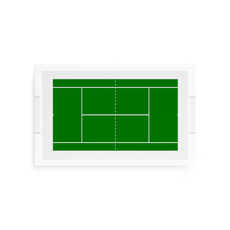 Plateau de tennis rectangulaire en acrylique, 2" H x 12.5" W x 7.75" D