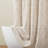 Harbor House Solace Leaf Beige Cotton Blend 1-Piece 72x72" Cotton Blend Botanical Jacquard Shower Curtain