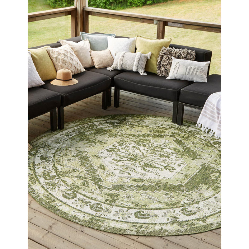 Valerie Oriental Indoor / Outdoor Rug, Round 5'3"