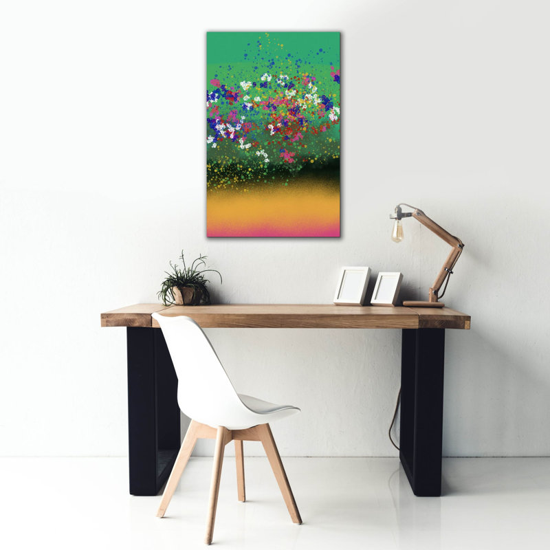 «Windflowers» par Cesare Bellassai, art mural sur toile, H 40 po x l 26 po x P 1,5 po