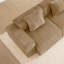 Canapé modulaire à 4 places avec passepoil à bordure française, sans assemblage requis, canapé moderne à 4 places avec coussins décoratifs, tissu de velours brun