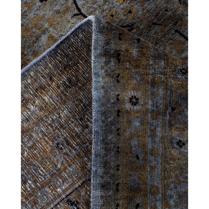 Tapis gris unique de 8 pi 3 po x 10 pi 2 po Xheva