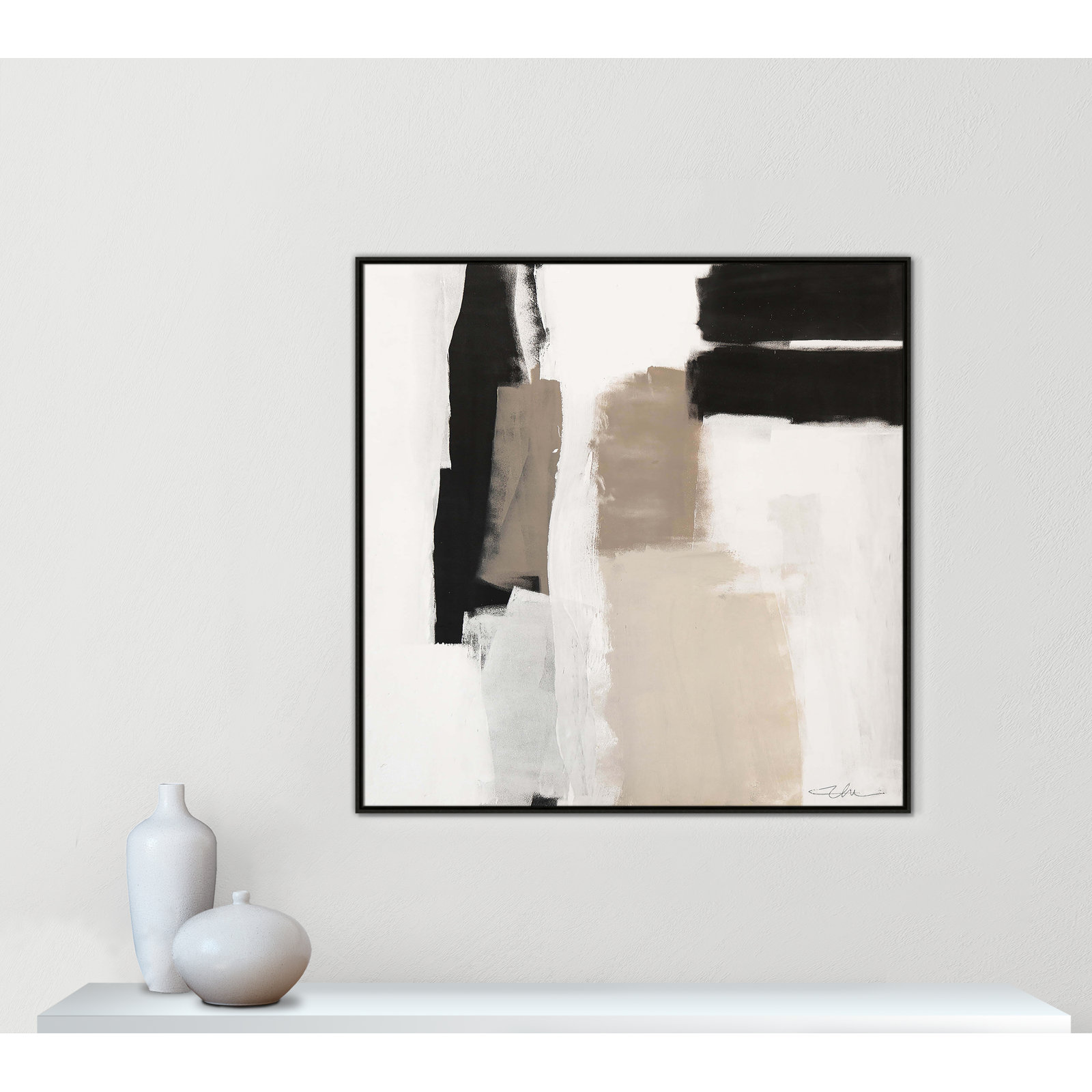 Earth Scapes II-A Print by Casa Fine Arts, Espresso Floater Framed, 46.5" H x 46.5" W x 2" D